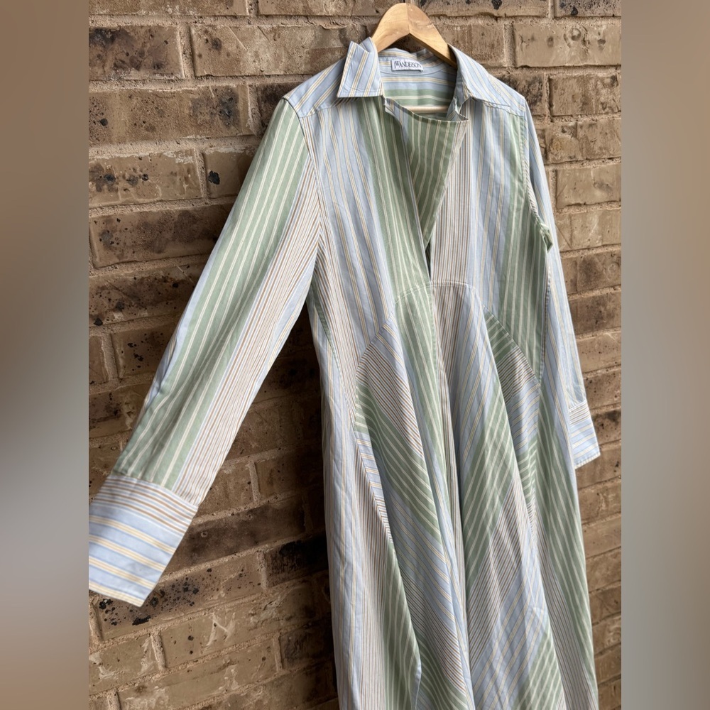 JW ANDERSON Multicolor Striped Long Sleeve Dress Sz 8 - Picture 6 of 11